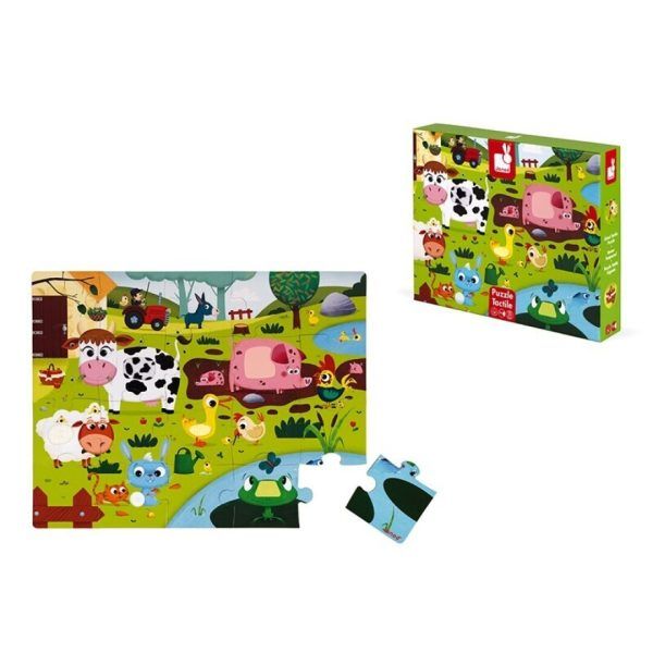 PUZLE TÁCTIL "LOS ANIMALES DE LA GRANJA" 20 PZAS
