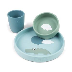 Silicona vajilla Happy clouds Azul