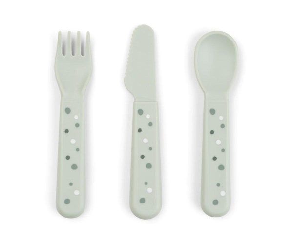 Foodie cuberteria Happy dots Green