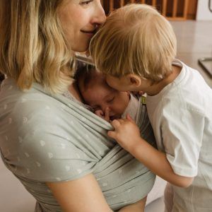 Fular elástico portabebés Boba Wrap Bambú Serenity Sage Rainbow