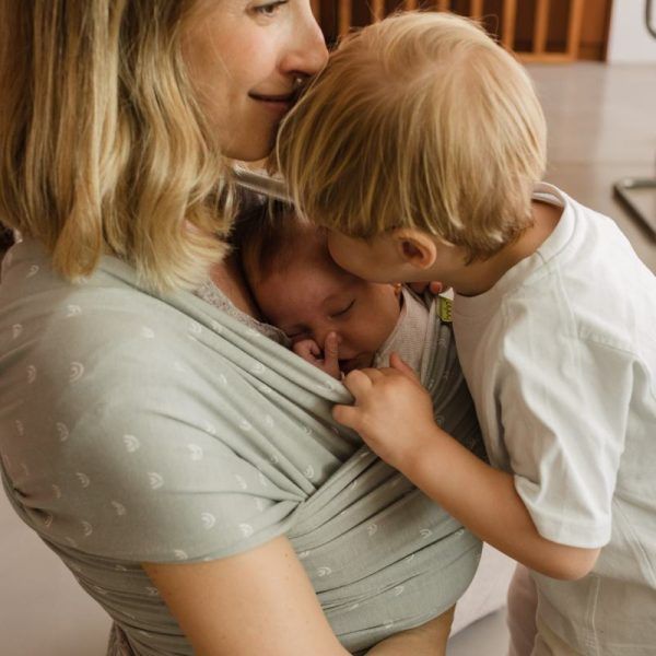 Fular elástico portabebés Boba Wrap Bambú Serenity Sage Rainbow