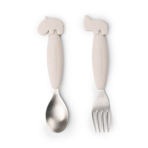Spoon and fork set Deer friends