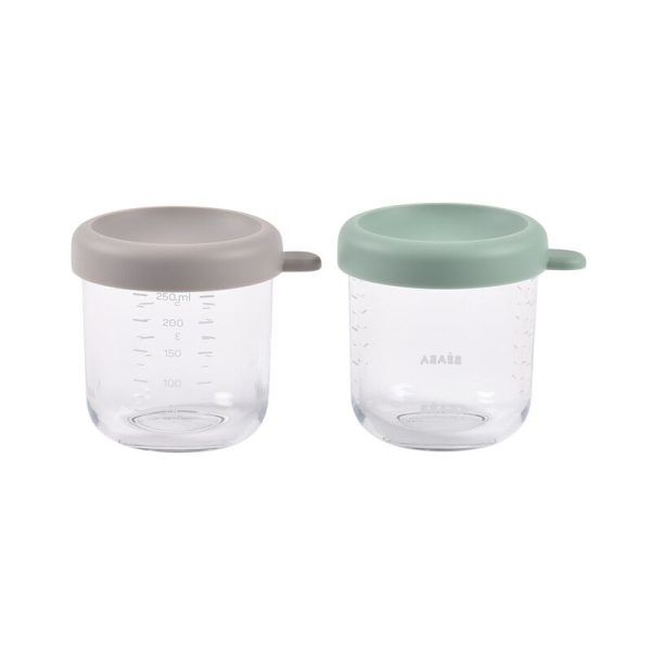 JUEGO DE 2 PORCIONES DE VIDRIO DE 250 ML