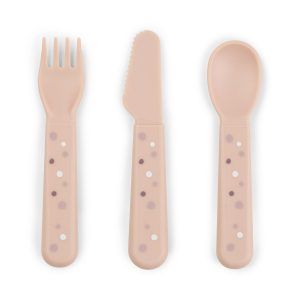Foodie cuberteria Happy dots Pink