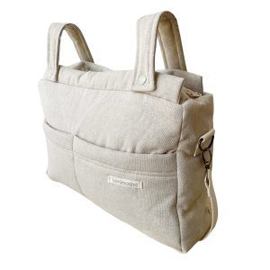 Bolsa cochecito Gris flores La Mimosina