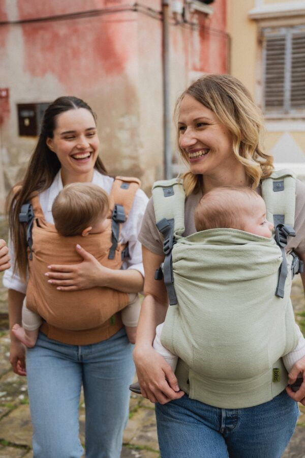 Mochila Evolutiva Portabebé Boba X LINEN MINT - Imagen 7