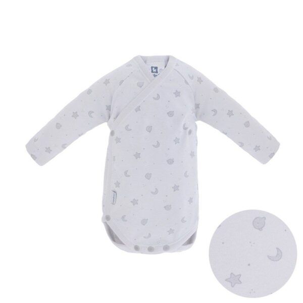 BODY RECIEN NACIDO M.LARGA TEDDY GRIS