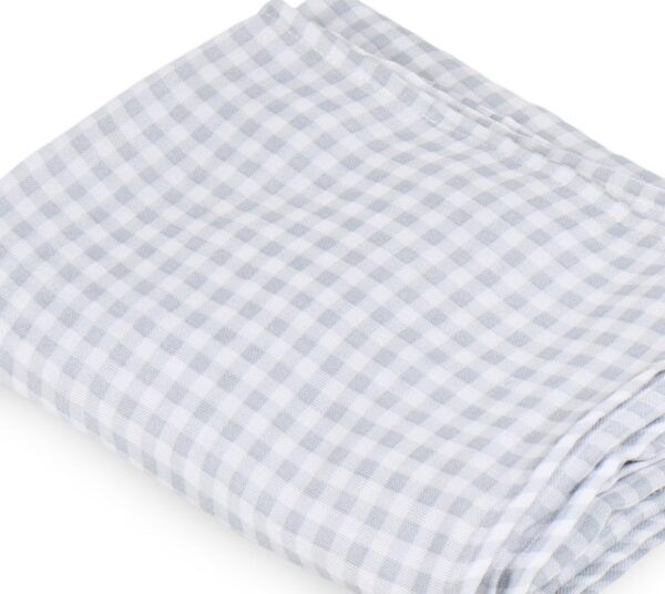 Muselina Bonjourbebe Montana vichy gris - Imagen 2