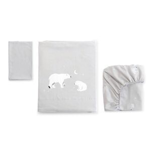 Bonjourbébé sábanas 3p. cuna 60x120 Polaris gris