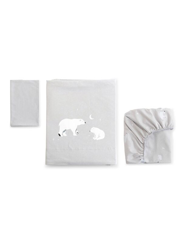 Bonjourbébé sábanas 3p. cuna 60x120 Polaris gris