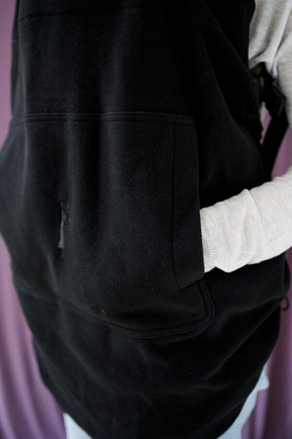 Cobertor de porteo polar Momawo ECO New Black - Imagen 9