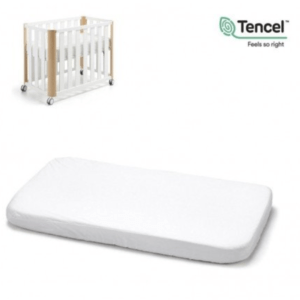 Pack 2 Bajeras tencel minicuna 50x90x12cm Blanco
