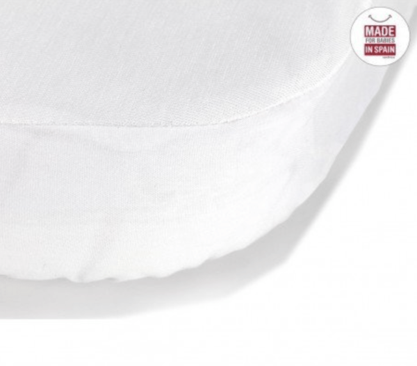 Pack 2 Bajeras tencel minicuna 50x90x12cm Blanco - Imagen 2