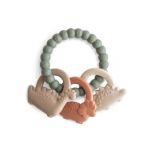 Mordedor silicona Mushie ring dino