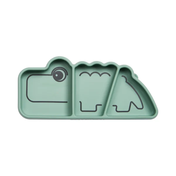 Plato Silicona Stick&Stay - Croco - Verde