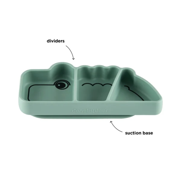 Plato Silicona Stick&Stay - Croco - Verde - Imagen 2