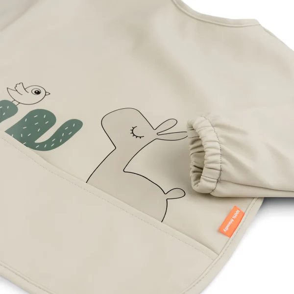Babero con bolsillo y mangas - Lalee - Arena - Imagen 3