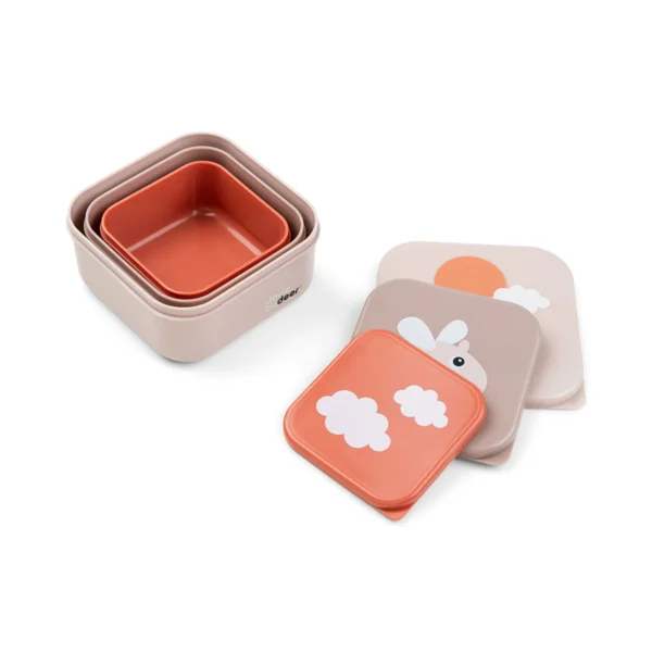 3 Cajas Snack - Happy clouds - Rosa - Imagen 2