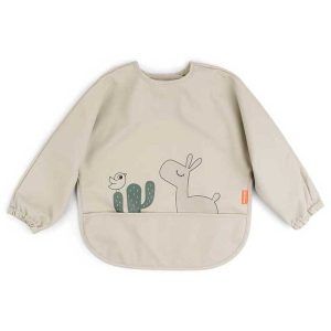 Babero con bolsillo y mangas Lalee