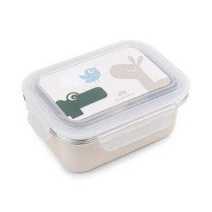 metal lunch box - lalee/croco - sand