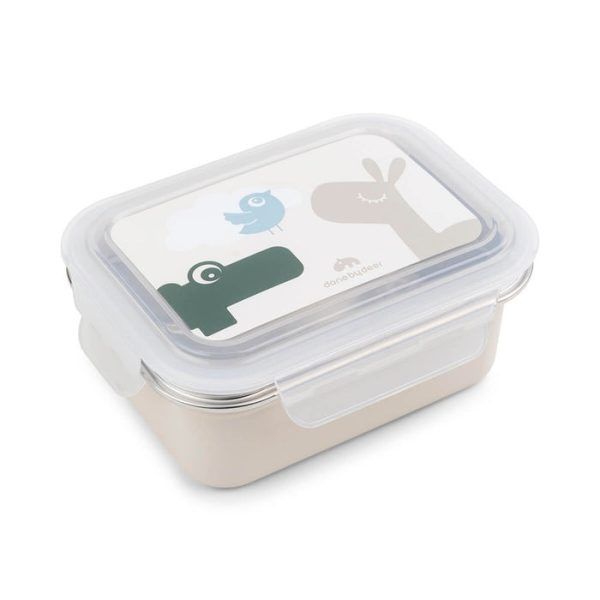 metal lunch box - lalee/croco - sand